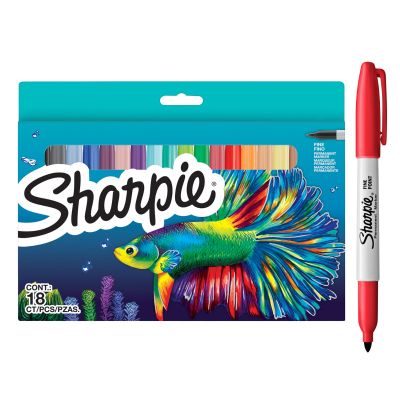 Комплект перманентни маркери Sharpie 18 цвята, Fish